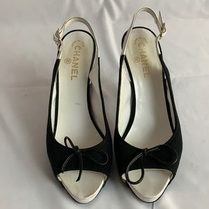 Chanel black heels